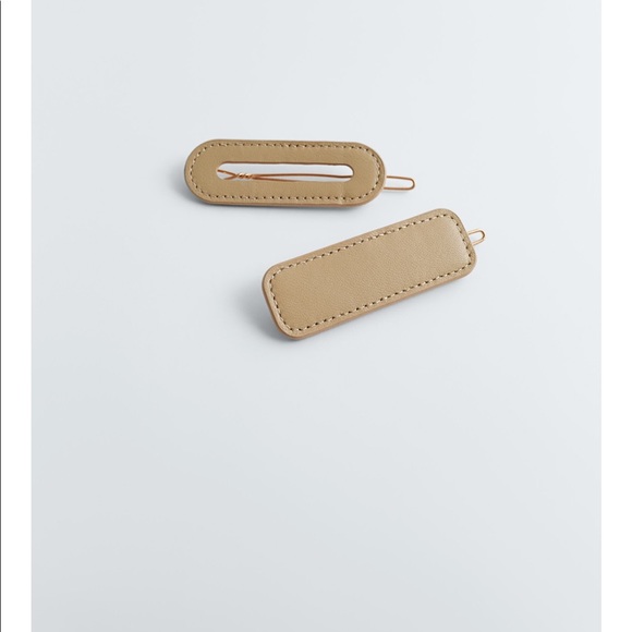 Zara pack of leather hair clips main image 4
